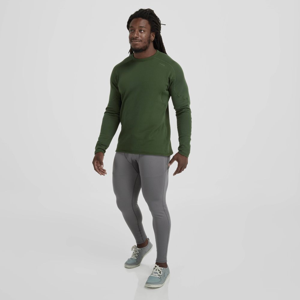 A man wearing an NRS Lightweight Shirt - Men's for sun protection.