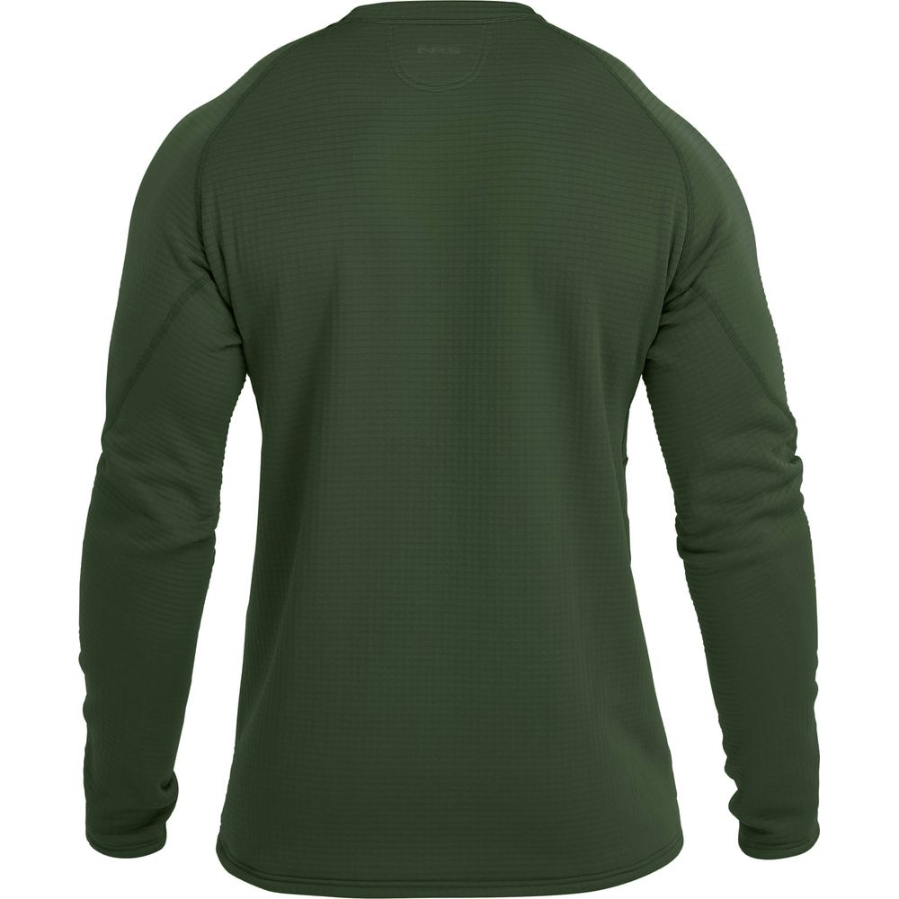 The back view of a green NRS Lightweight Shirt - Men's.