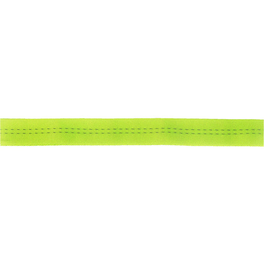 An image of a NRS Tubular Webbing - 1in lime colored bandana on a white background, perfect for rescue systems and SEO purposes.