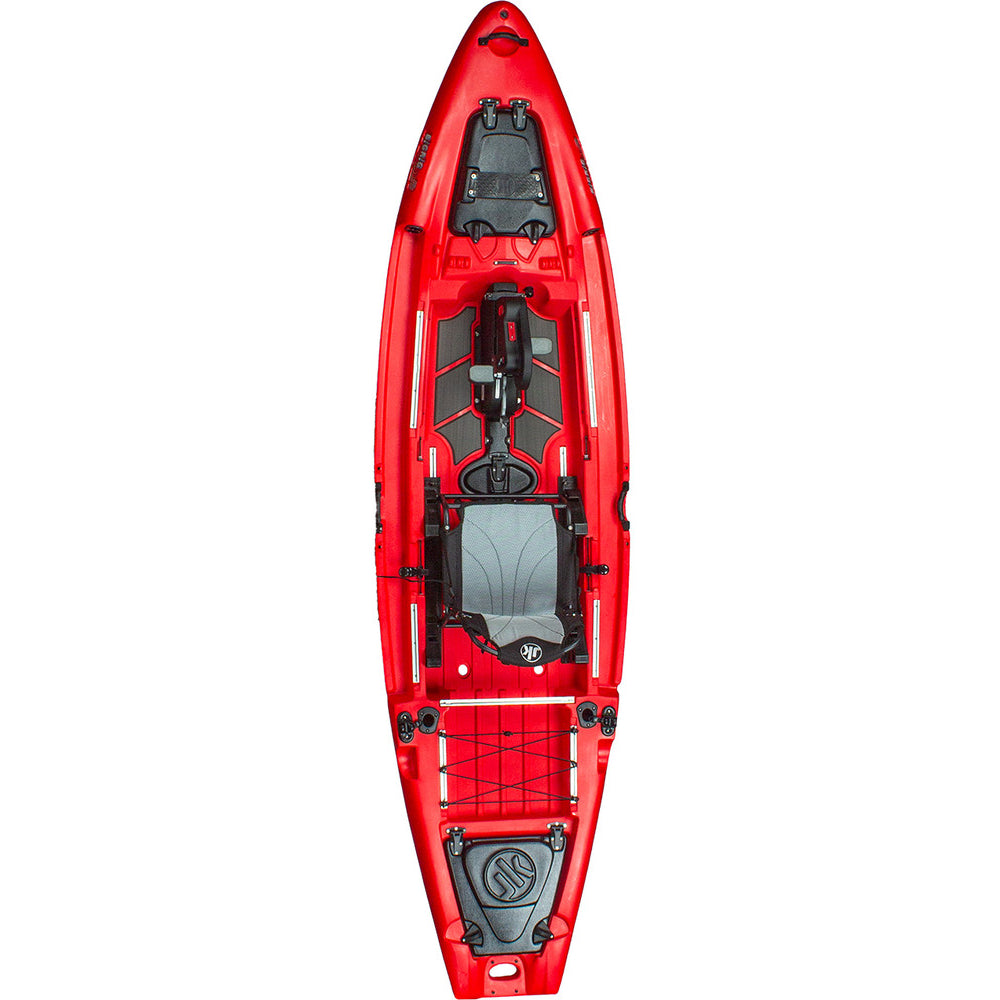 A red Jackson Kayak Big Rig FD 13'3 on a white background.