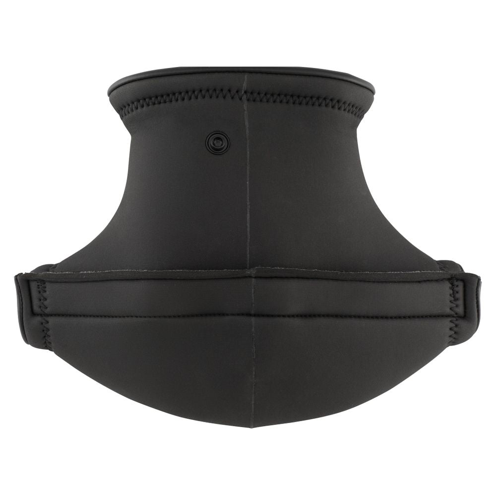 The NRS Clutch Pogies offer thermal protection with black neoprene construction, featuring stitching details and Velcro fasteners.