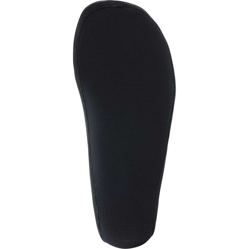 NRS Hydroskin 0.5mm Socks feature a black ergonomic design with a curved, contoured shape and textured surface, including a neoprene core for added support and comfort.