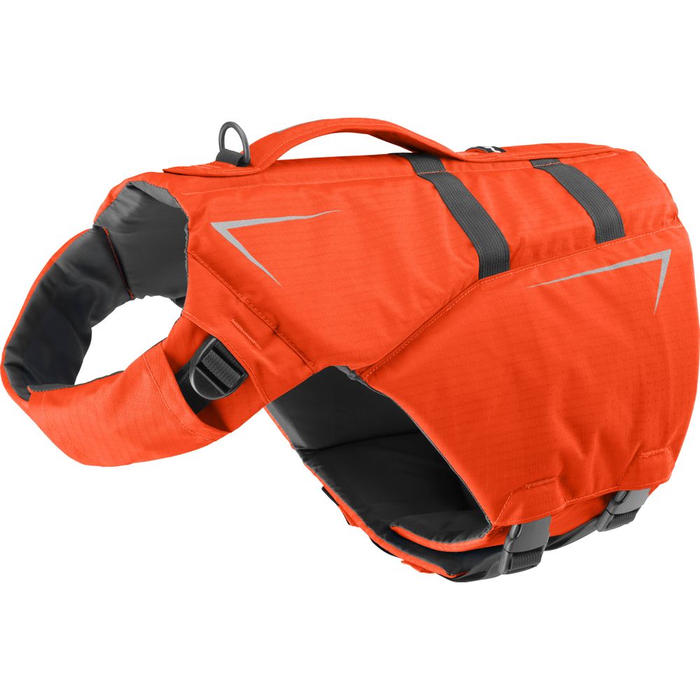 Featuring the CFD Dog Life Jacket dog pfd manufactured by NRS shown here from a tenth angle.