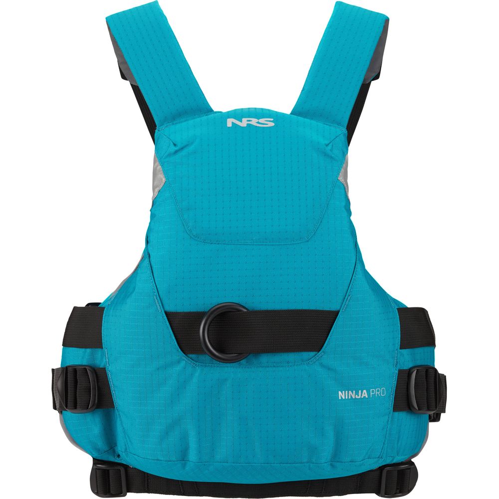 Featuring the Ninja Pro PFD rescue pfd manufactured by NRS shown here from a fifth angle.
