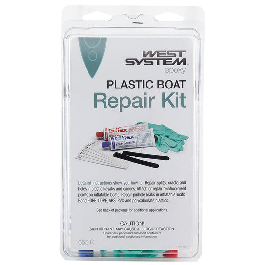 West System G/Flex Epoxy Plastic Boat Repair Kit, exclusively designed for repairing plastic boats. This waterproof and reliable plastic repair kit ensures long-lasting results.