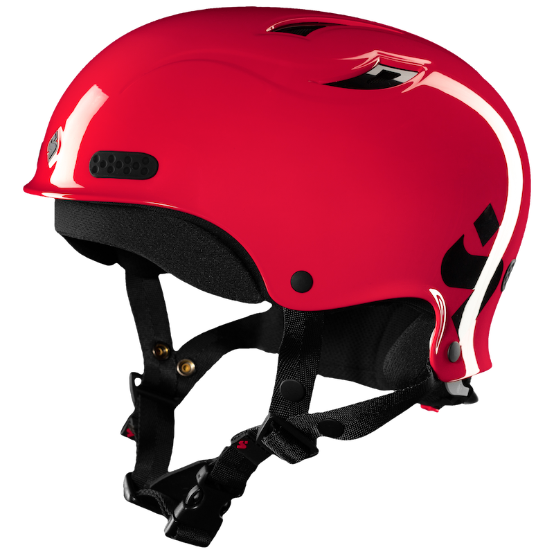 The Sweet Protection Wanderer II Helmet is a red helmet with an innovative Occigrip tensioning system and black adjustable straps, designed for ultimate impact resistance and safety.