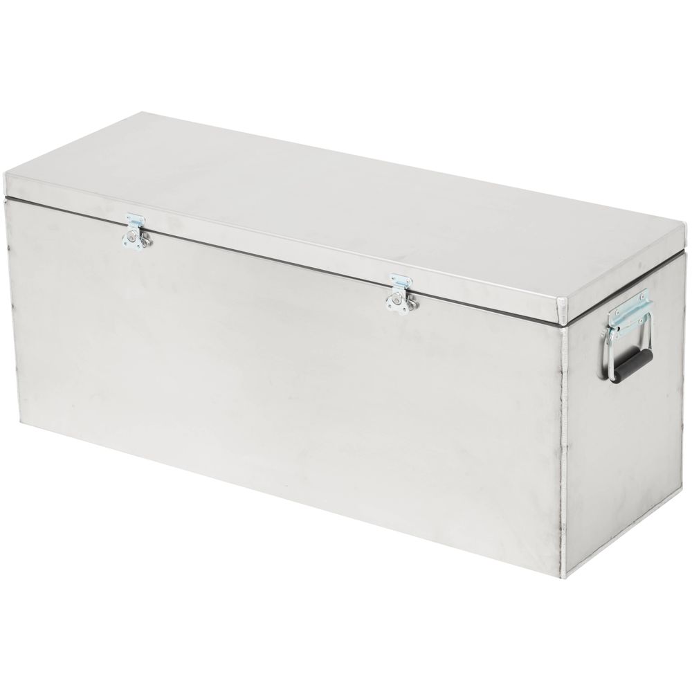 Made from marine-grade aluminum, the NRS Raft Drybox is a rectangular storage solution with strong handles and lockable front latches, offering watertight storage for your essentials.