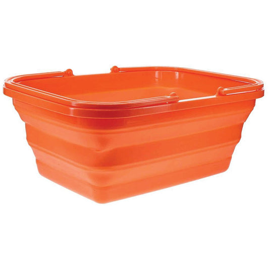 Orange rectangular collapsible plastic Flexware sink 2.0- 16L basin by Liberty Mountain.