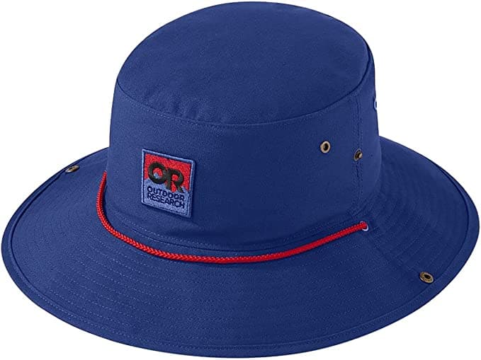 Featuring the Moab Sun Hat hat, visor manufactured by OR shown here from a fifth angle.