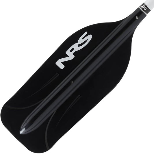 A black NRS PT Guide Paddle with a durable ABS plastic blade and white "NRS" logo, shown on a white background.