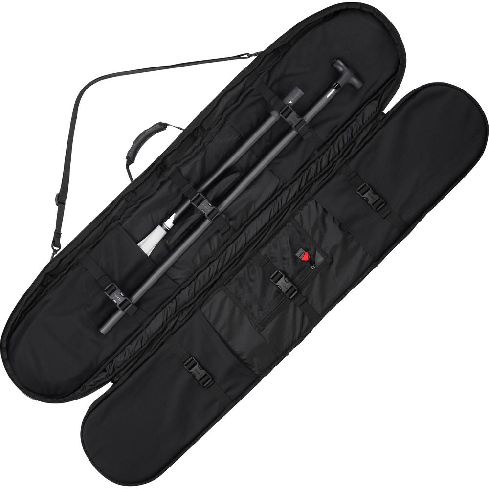 Featuring the NRS Bia 95 Travel Adjustable SUP Paddle manufactured by NRS shown here from an eighth angle.