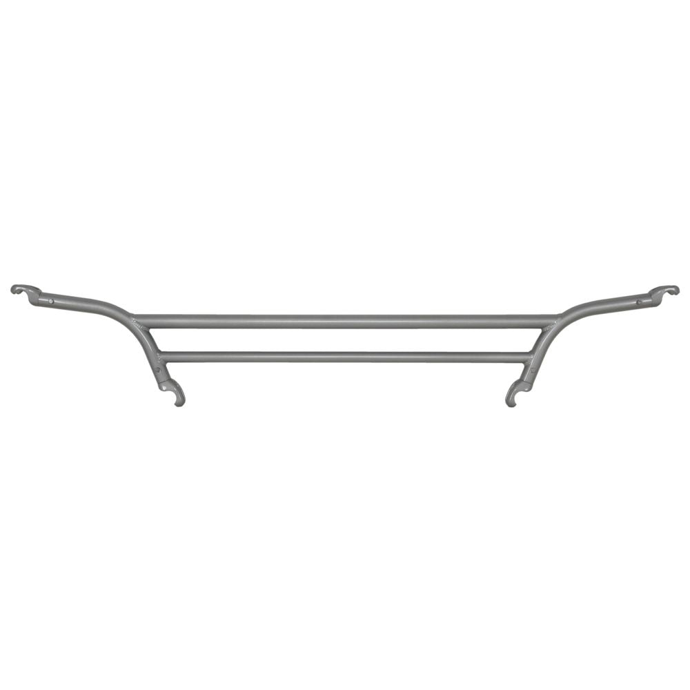 The NRS Cataraft Yoke is a sturdy, anodized aluminum bar with multiple hooks and a double rod design, ideal for hanging or support. It can integrate LoPro Frame Fittings for extra durability.