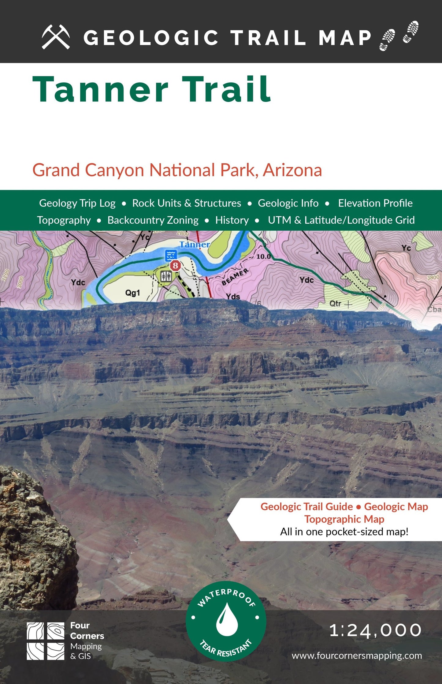 Four Corners Mapping Geologic Trail Maps of the Grand Canyon Four Corners Mapping tanner trail grand canyon national park arizona.