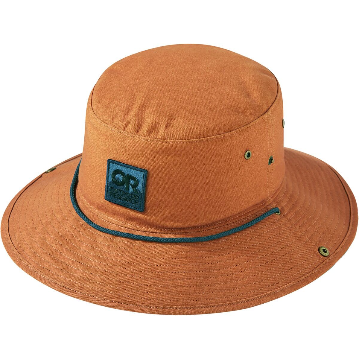Featuring the Moab Sun Hat hat, visor manufactured by OR shown here from a fourth angle.