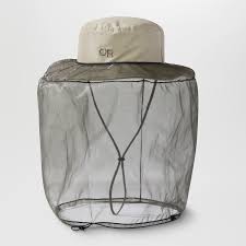 The Bug Helios Hat by Outdoor Research features a wide brim and mesh net for insect protection, plus a drawstring chin strap.