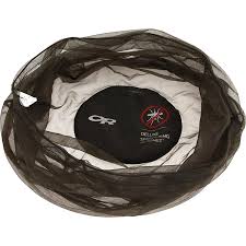 The Outdoor Research Deluxe Spring Ring Headnet is displayed with its round elastic opening, set against a white background.