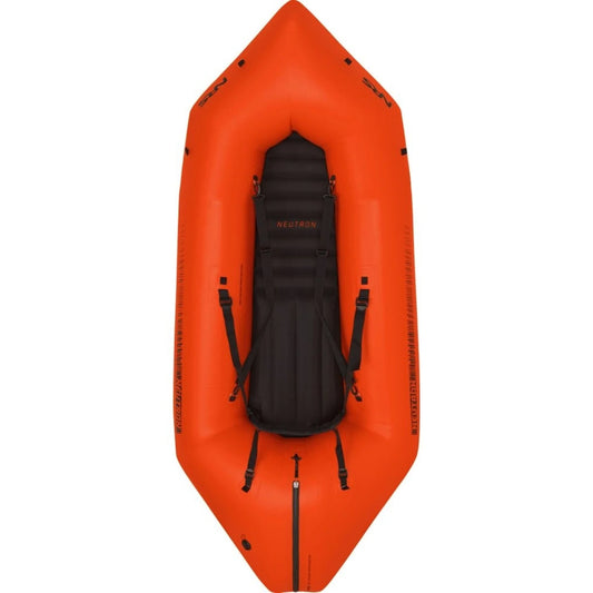An NRS Neutron Packraft on a white background, waterproof.