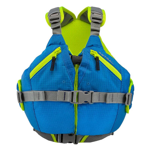 An Astral Otter 2.0 Kids PFD life jacket on a white background.