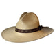 A Riverz Scout Hat by San Francisco Hat Company with a patterned brown band and UPF50+ sun protection, displayed on a white background.