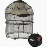 The Outdoor Research Deluxe Spring Ring Headnet, with a circular base and top, is perfect for covering a single bed or outdoor sleeping area. It includes a convenient storage bag.