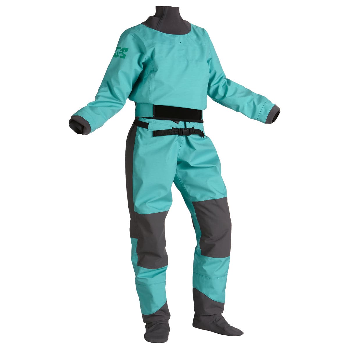 Featuring the Aphrodite Women's Dry Suit women's dry wear manufactured by Immersion Research shown here from one angle.