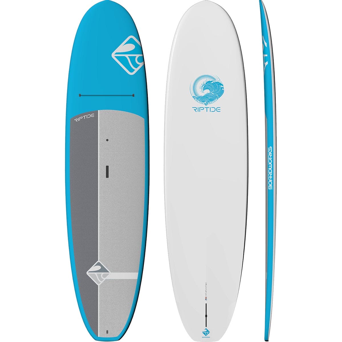 Featuring the Riptide 10'6 & 11'6 rigid sup manufactured by Boardworks shown here from a second angle.