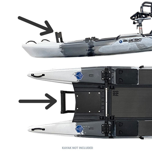 Featuring the 360 Angler Trolling Motor Mount Kit fishing accessory manufactured by Bluesky shown here from a second angle.