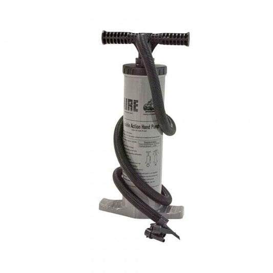 Featuring the Double Action Hand Pump ik accessory, ik pump, raft pump manufactured by AIRE shown here from one angle.