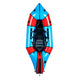 Featuring the Gnarwhal Self-Bailer pack raft manufactured by Alpacka shown here from one angle.