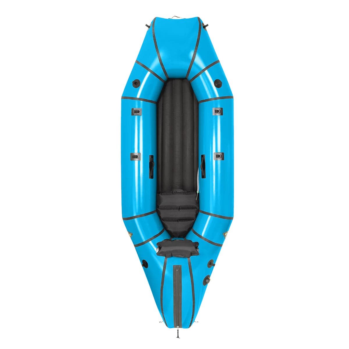 Featuring the Ranger pack raft manufactured by Alpacka shown here from a second angle.