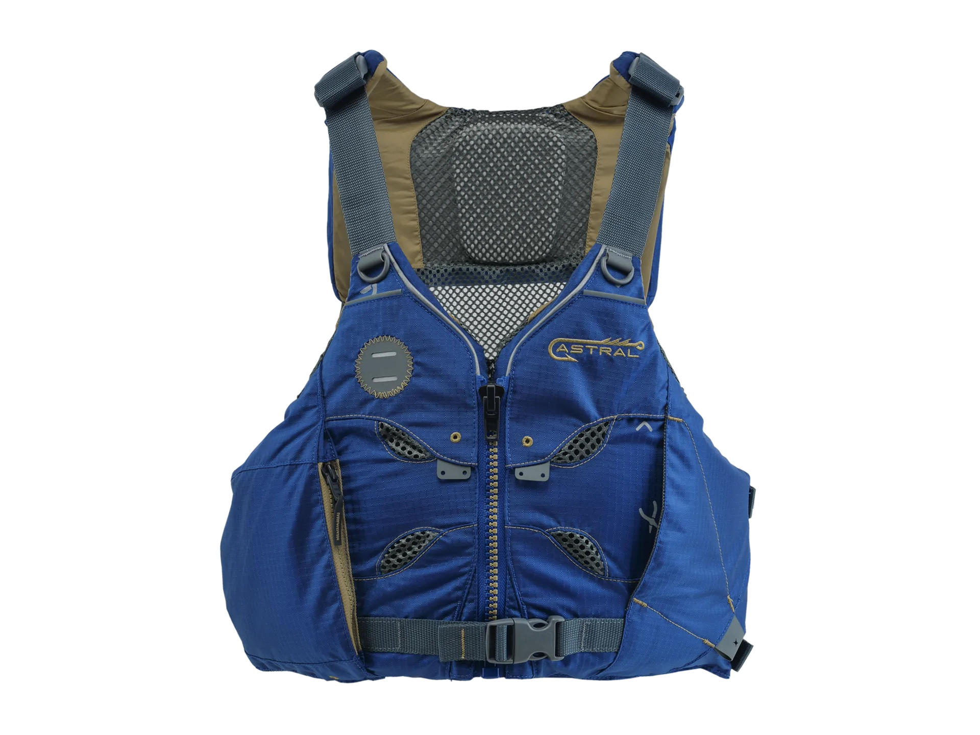 Featuring the V-Eight Fisher PFD fishing pfd, men's pfd, women's pfd manufactured by Astral shown here from a fourth angle.