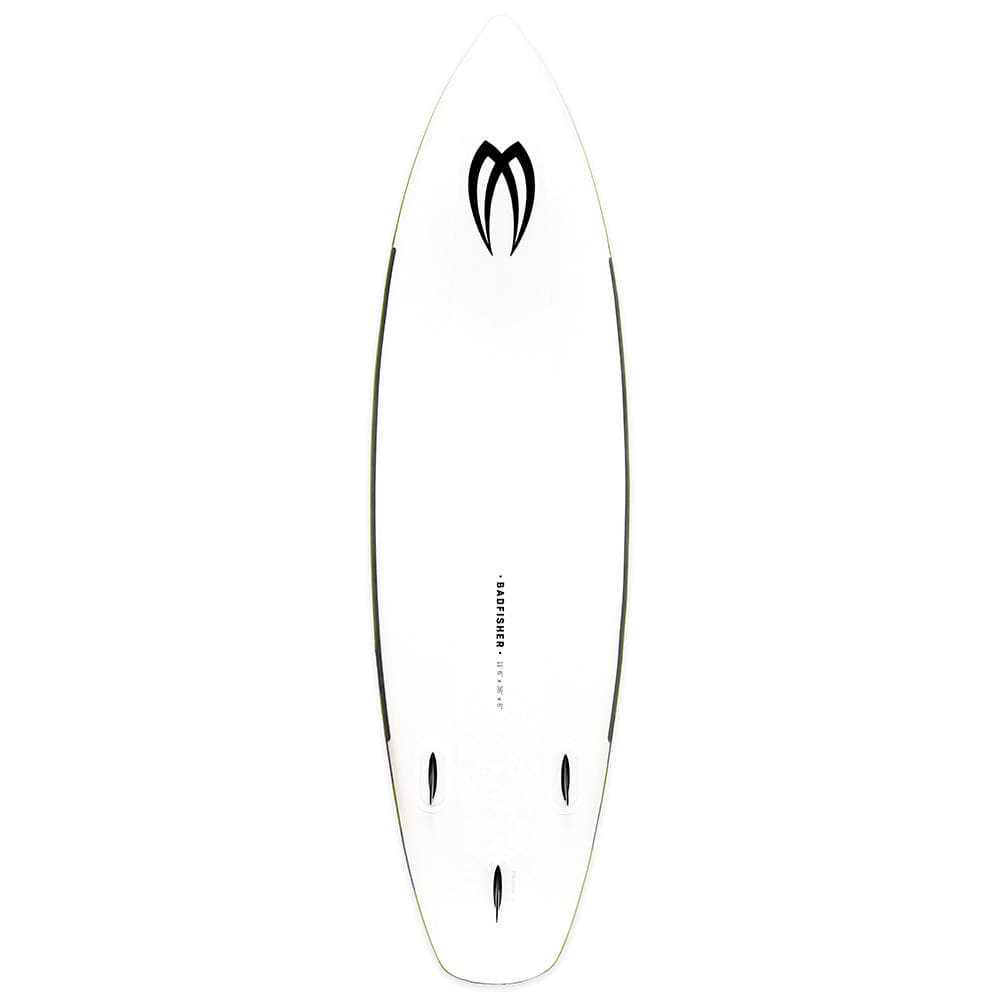 Featuring the Badfisher Package fishing sup, inflatable sup manufactured by Badfish shown here from a fourth angle.