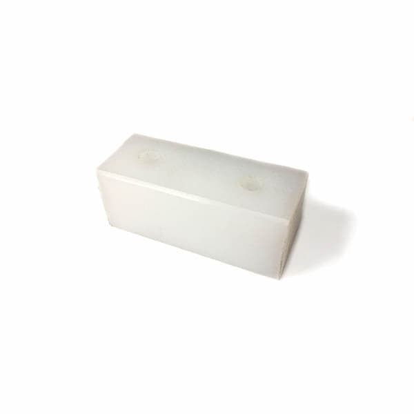 The Bimini Riser Block - Pair from Coyote River Gear, resembling a sleek white block, is elegantly isolated on a white background.