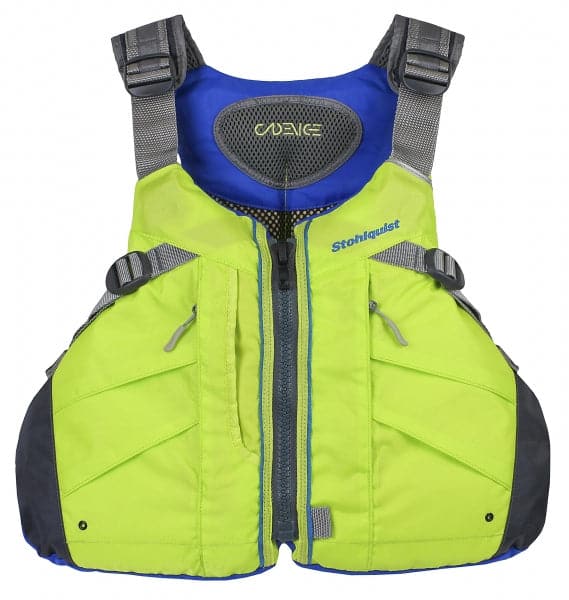 Featuring the Cadence PFD men's pfd manufactured by Stohlquist shown here from a third angle.
