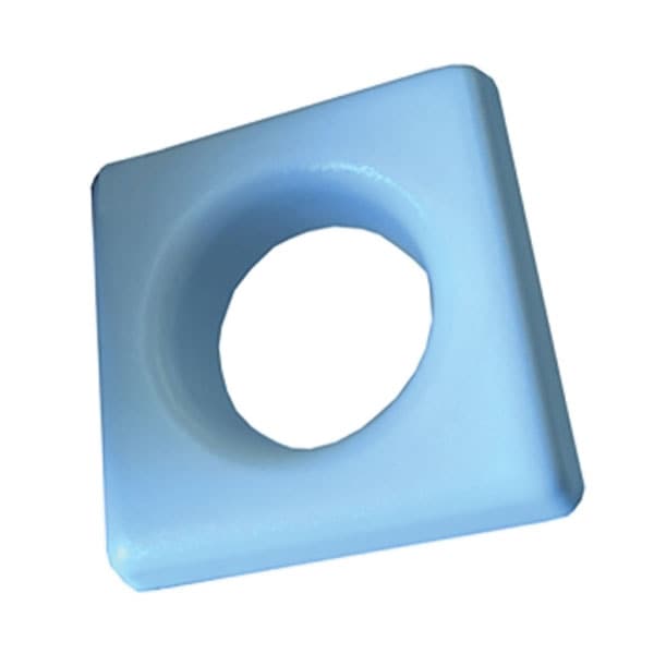 Coyote River Gear's Replacement Seat is a blue square block with a central circular hole, designed to perfectly fit the Coyote Toilet System.