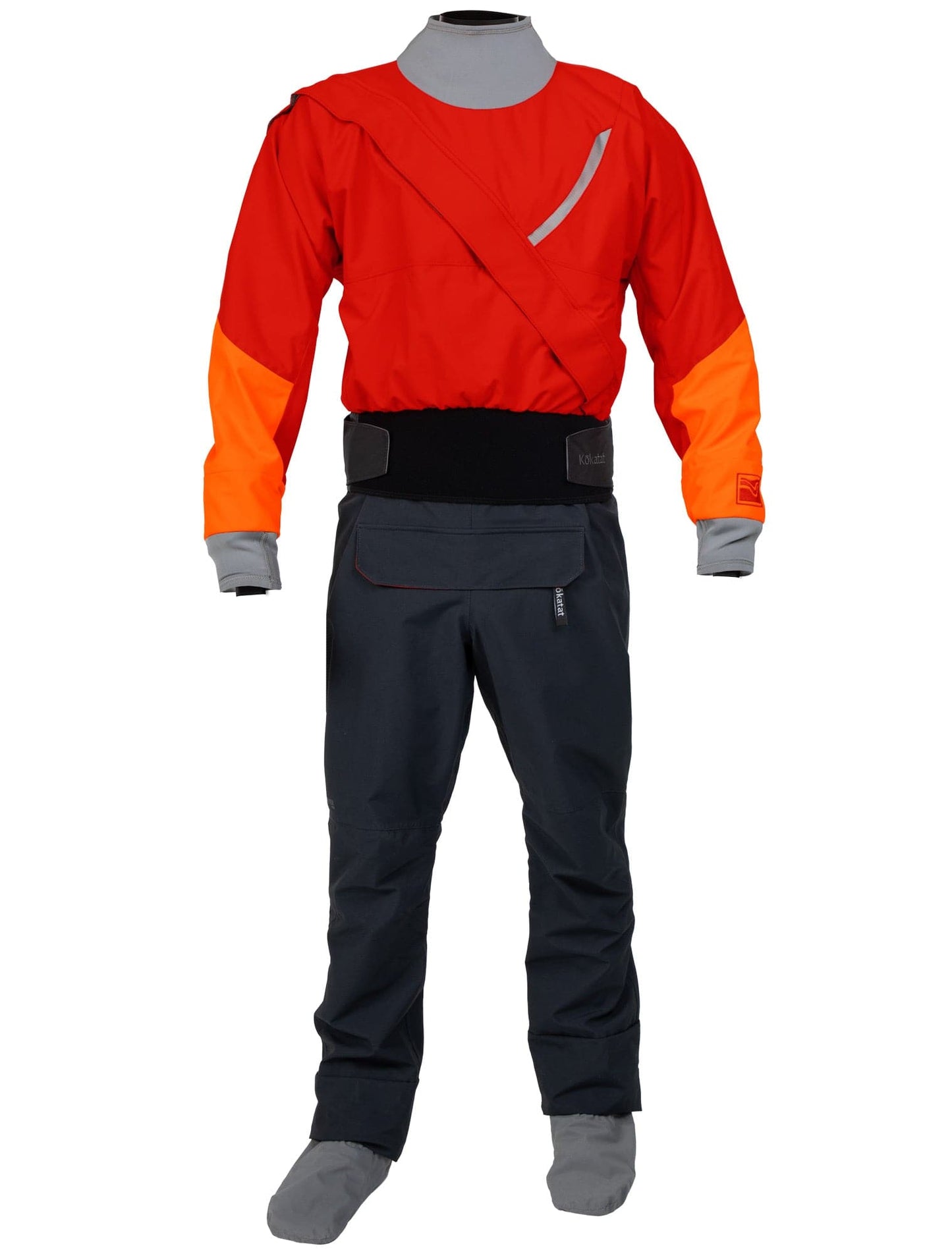 Featuring the Meridian (GORE-TEX Pro) Drysuit men's dry wear manufactured by Kokatat shown here from a third angle.