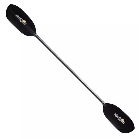 Featuring the Shred Kayak Paddle carbon fiber whitewater paddle, entry level whitewater paddle, fiberglass whitewater paddle manufactured by AquaBound shown here from a second angle.