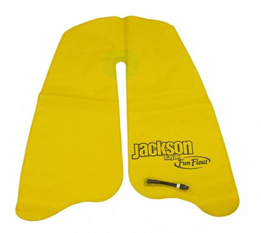 Featuring the Fun Float kayak flotation, kayak outfitting manufactured by Jackson Kayak shown here from one angle.