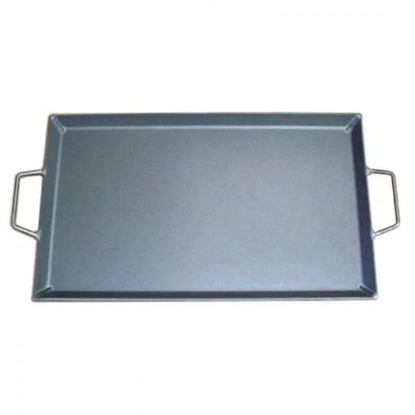 Featuring the Camp Stove Griddle kitchen manufactured by Partner Steel shown here from one angle.