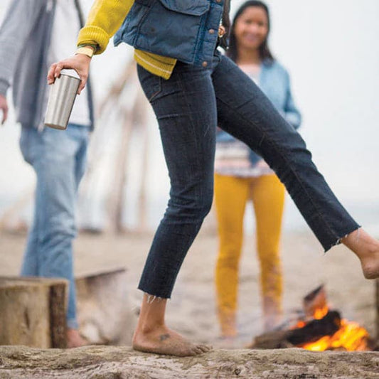 Featuring the Stainless Steel Pint Glass - 16oz camp cup, dishes, gift for kayaker, gift for paddle boader, gift for rafter, gifts for her, gifts for him, kitchen manufactured by Klean Kanteen shown here from a second angle.