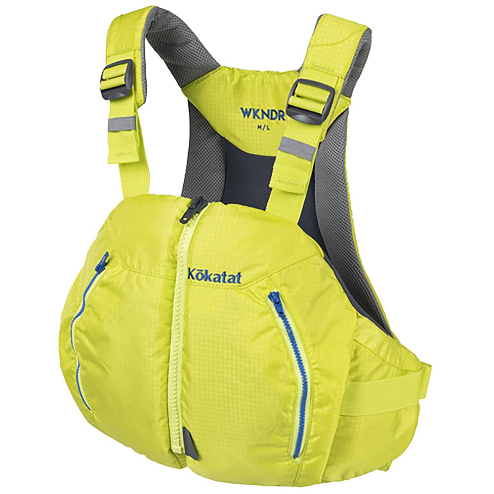 Featuring the WKNDR PFD fishing pfd, men's pfd, women's pfd manufactured by Kokatat shown here from a seventh angle.