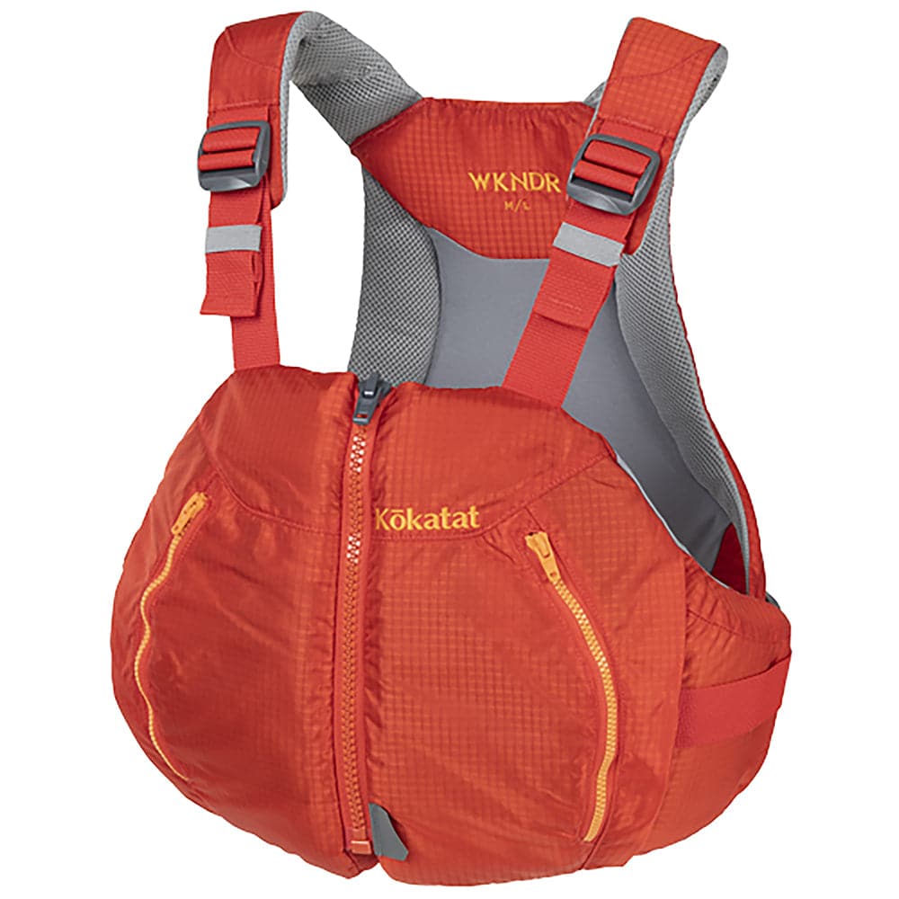 Featuring the WKNDR PFD fishing pfd, men's pfd, women's pfd manufactured by Kokatat shown here from a ninth angle.