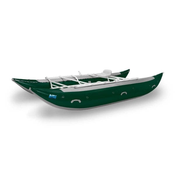 Featuring the Leopard 18' Cataraft cataraft manufactured by AIRE shown here from a fifth angle.