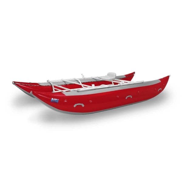 Featuring the Leopard 18' Cataraft cataraft manufactured by AIRE shown here from a fourth angle.