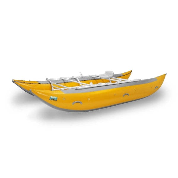 Featuring the Leopard 18' Cataraft cataraft manufactured by AIRE shown here from a sixth angle.