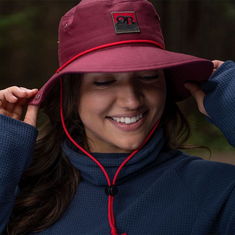 Featuring the Moab Sun Hat hat, visor manufactured by OR shown here from a seventh angle.