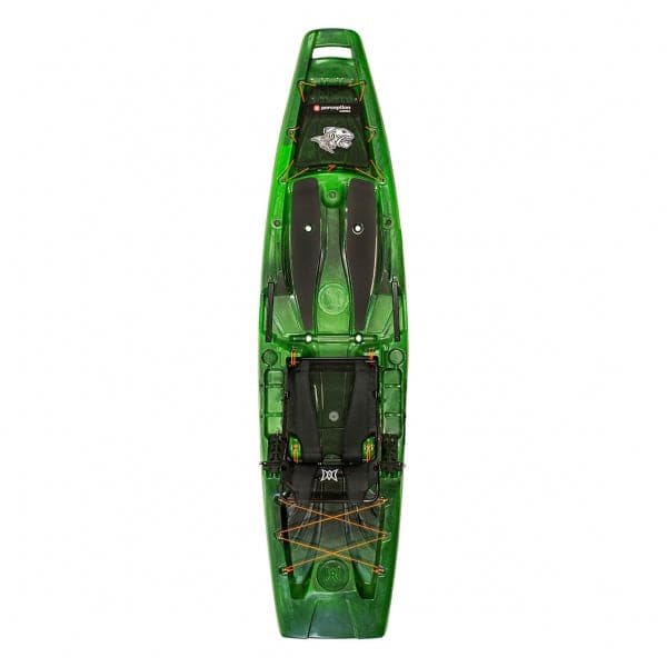Featuring the Outlaw 11.5 fishing kayak, sit-on-top rec / touring kayak manufactured by Perception shown here from a fifth angle.