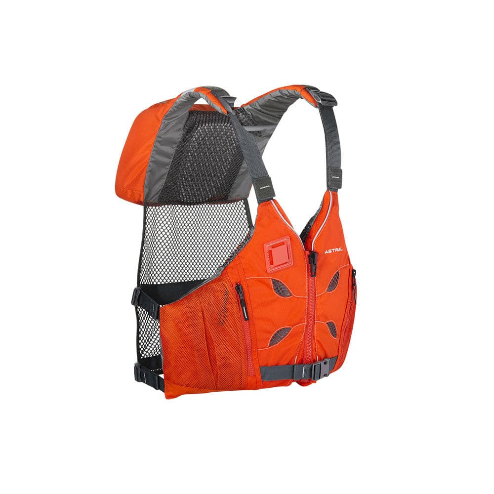 Featuring the EV-Eight PFD fishing pfd, men's pfd, women's pfd manufactured by Astral shown here from an eighth angle.