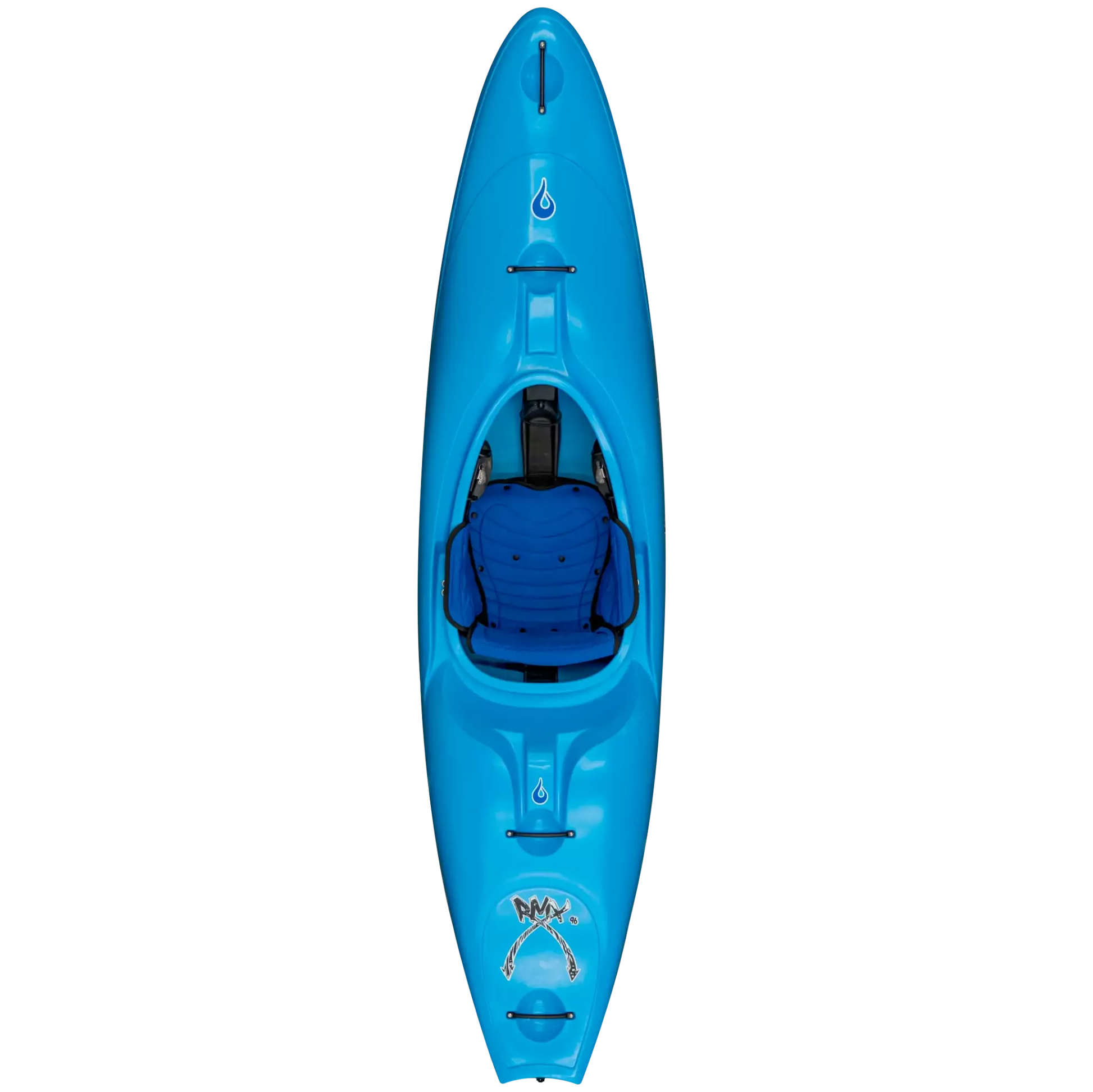 Featuring the RMX creek boat, liquid logic, remix, river runner kayak manufactured by LiquidLogic shown here from a second angle.