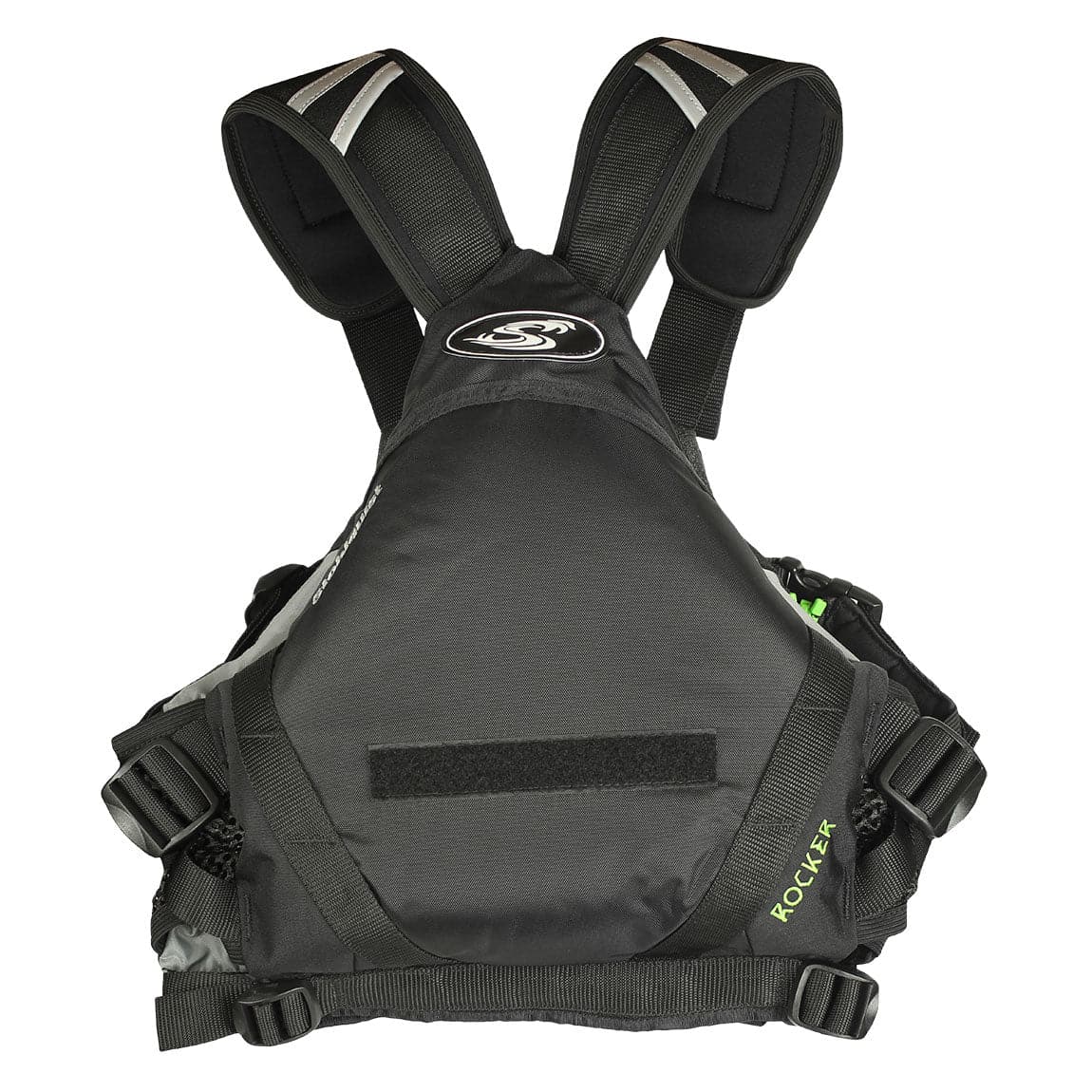 Featuring the Rocker PFD gift for kayaker, gift for rafter, men's pfd manufactured by Stohlquist shown here from a fifth angle.